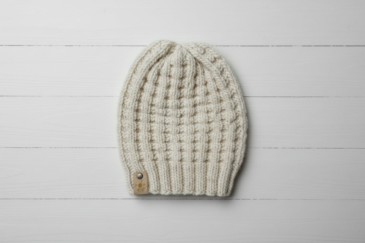 100% Merino Hat - Winter White